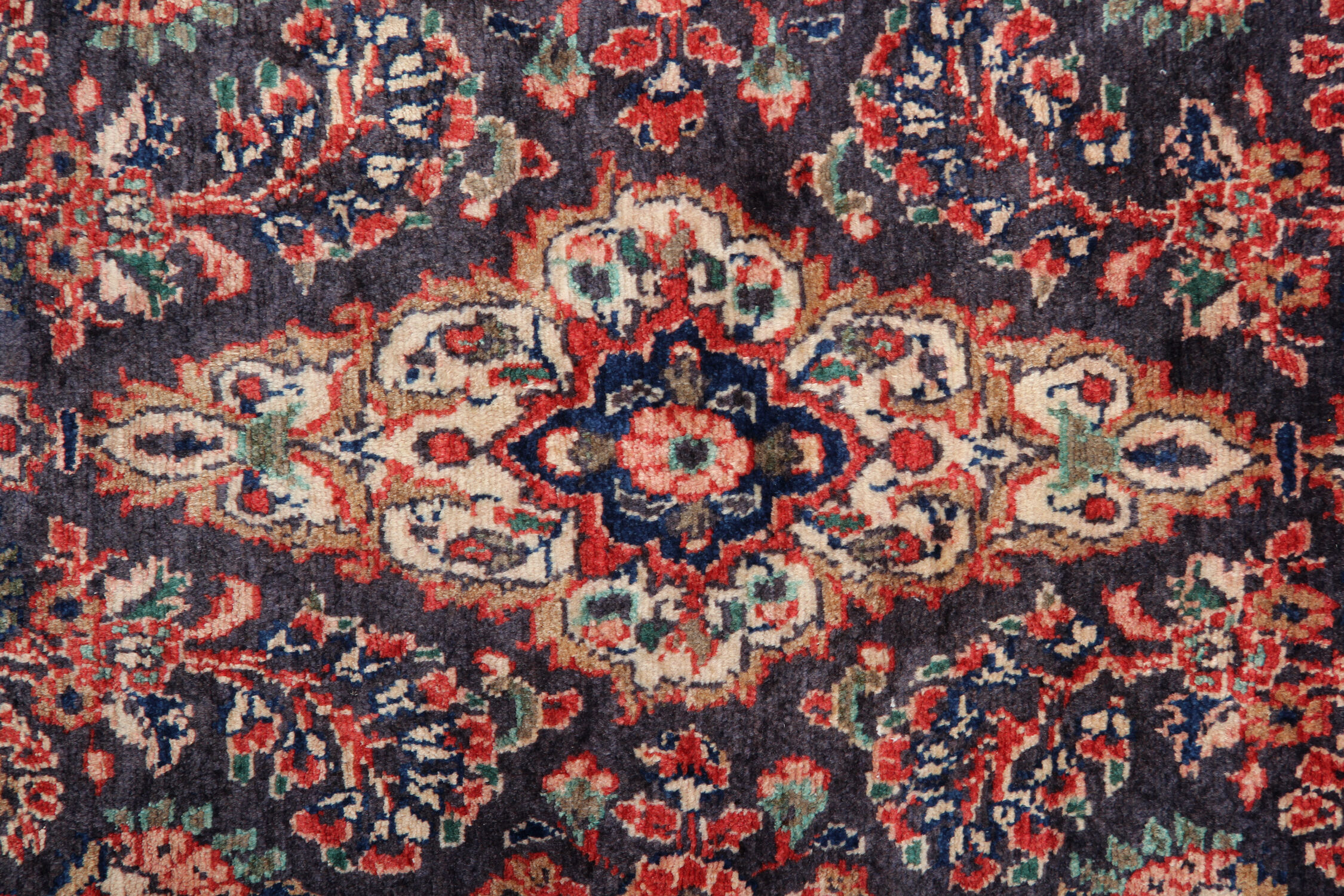 Traditional vintage Sarough runner rug 85x365cm