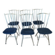 Set of six metal chairs