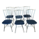 Set of six metal chairs
