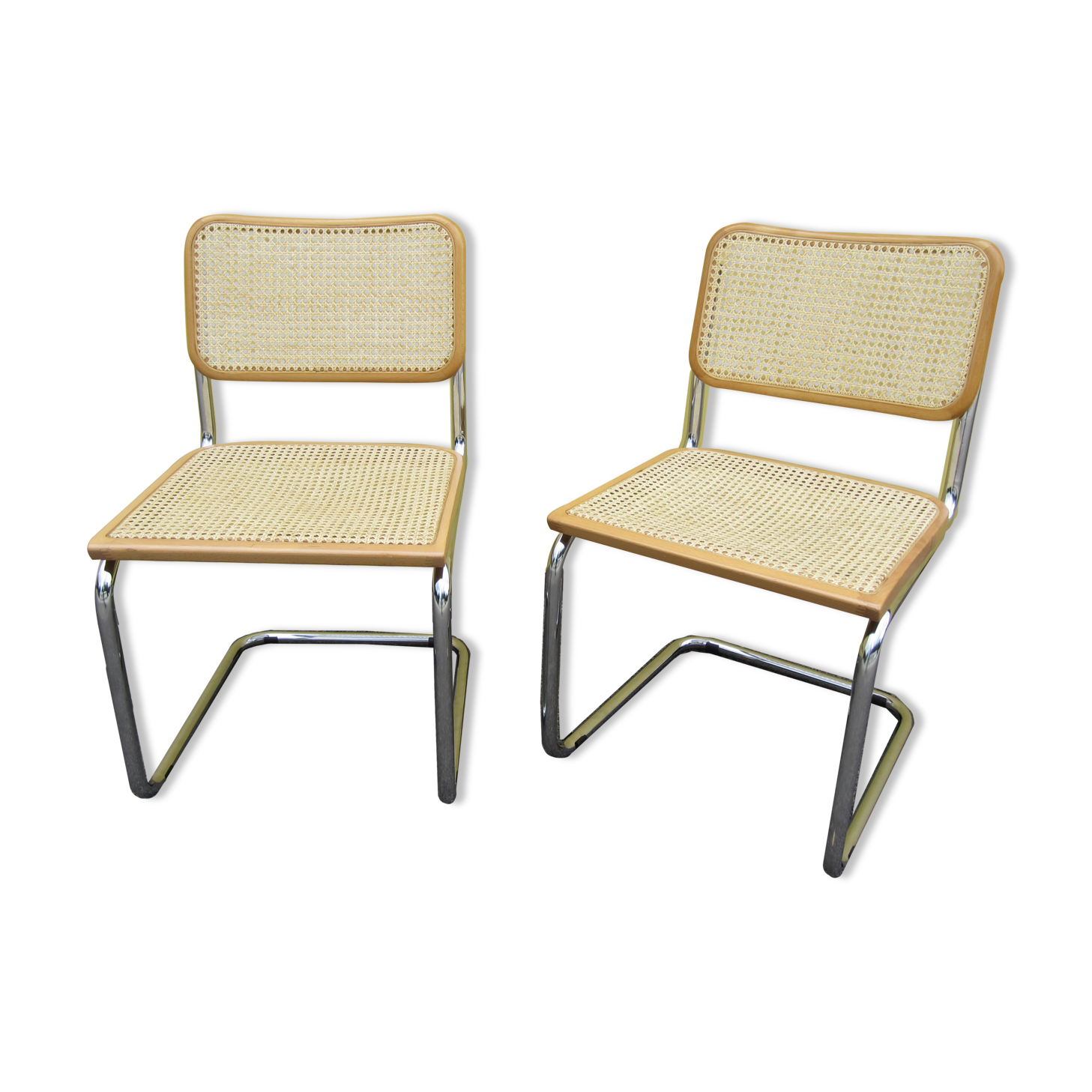 Pair of Cesca B32 chairs by Marcel Breuer