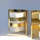 Pair of Hans-Agne Jakobsson V334/1 wall lamps in brass and opaline plastic