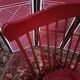 Vintage wooden rocking chair burgundy paint