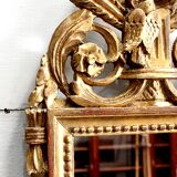 Miroir en bois doré, style Louis XVI – 1ère partie XXe - 60x30cm