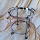 Desserte vintage chrome et verre 1970's