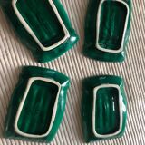 4 Vallauris green plates