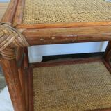 Rattan bedside table