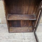 Old Art Deco wall display case in Burmese teak