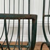 Set of 2 old chairs of square 1900