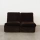 Brown modular sofa, Italian design, 1970s, manufactured by Busnelli