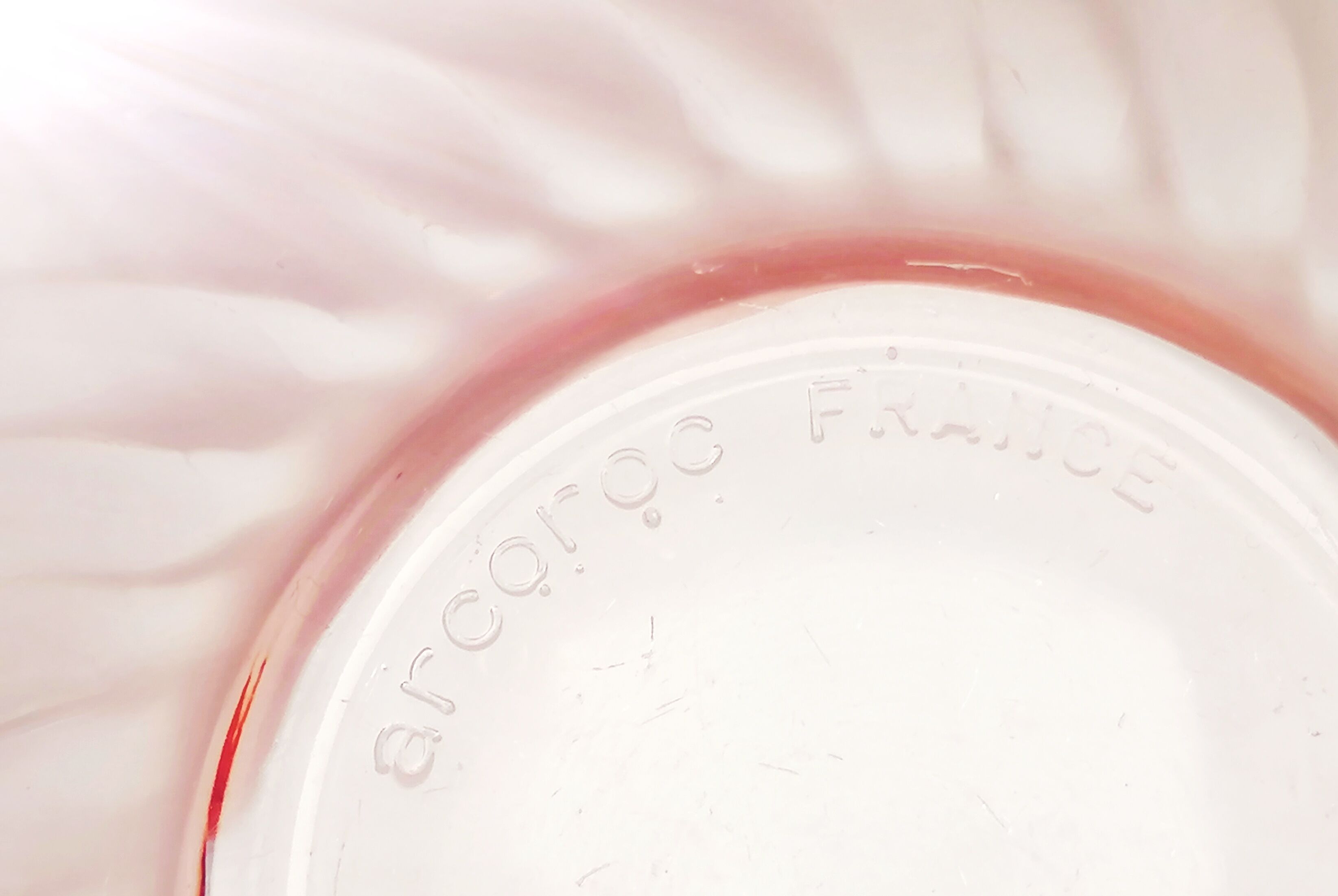 4 pink cups Arcoroc rosaline