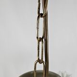 Lustre en céramique, laiton et verre de Murano des années 1970