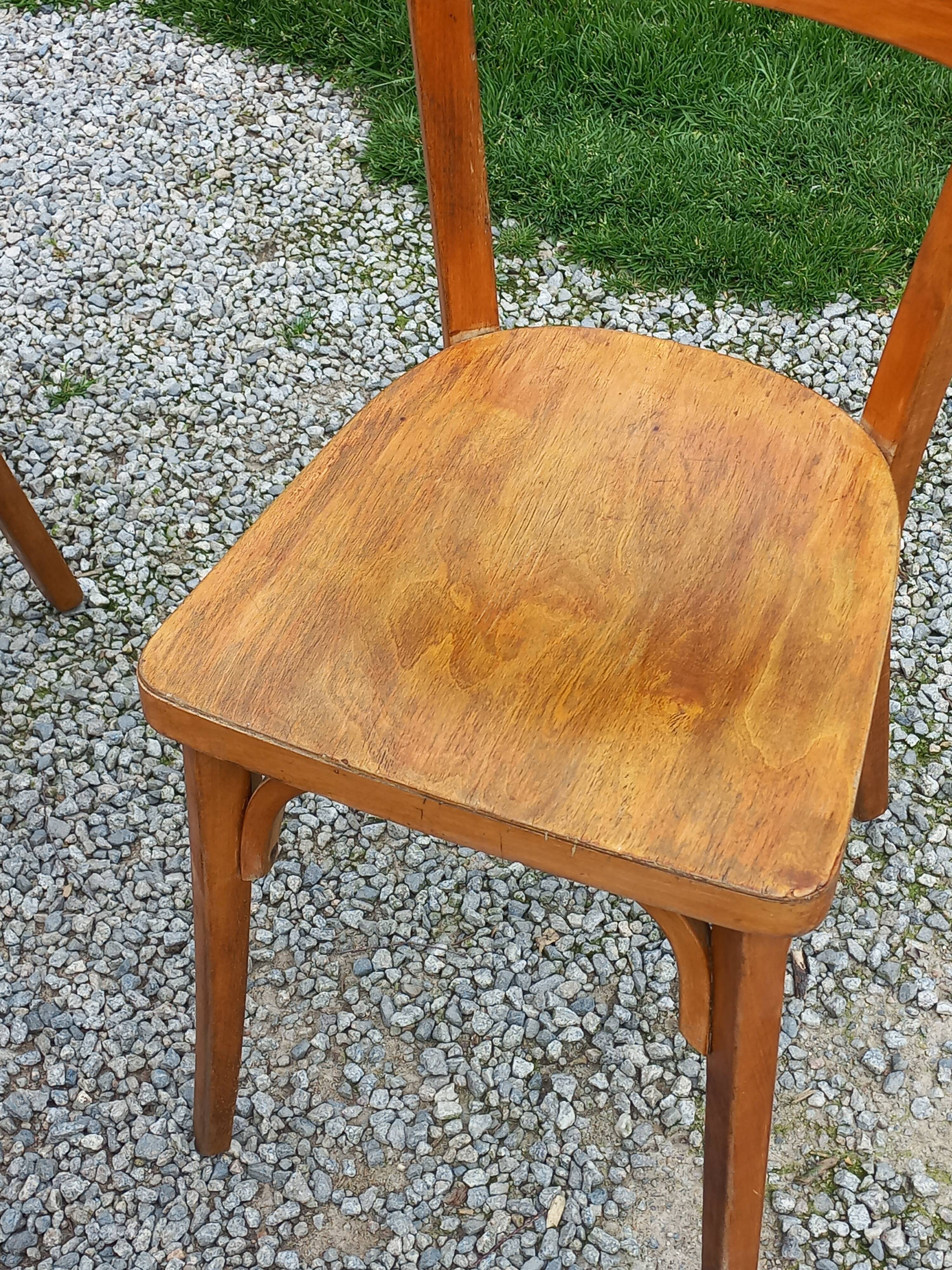 Set of 6 1950s bistro chairs