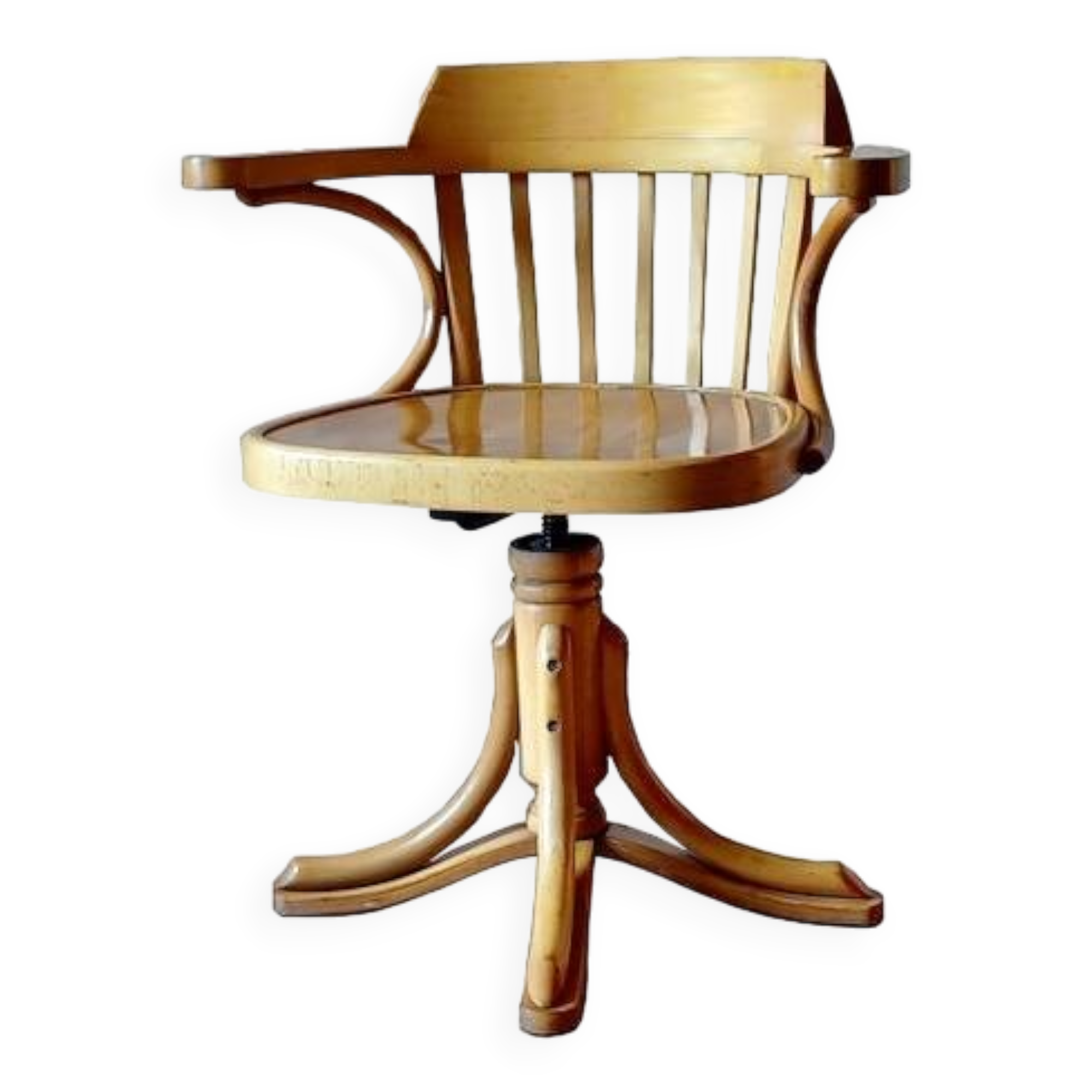Fauteuil de bureau pivotant by ZPM Radomsko 1950 vintage