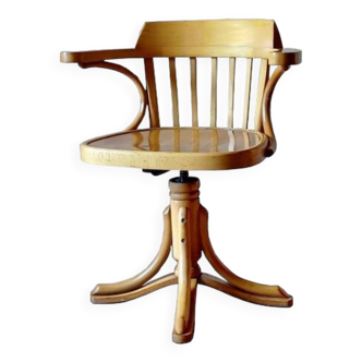 Fauteuil de bureau pivotant by ZPM Radomsko 1950 vintage
