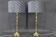 1960s  Pair of Large Brass Table Lamps by MS Belysnin, Denmark