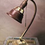 Art deco desk lamp brass and bronze copper
