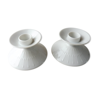 Pair of candlesticks, ceramic Hutschenreuther Apart