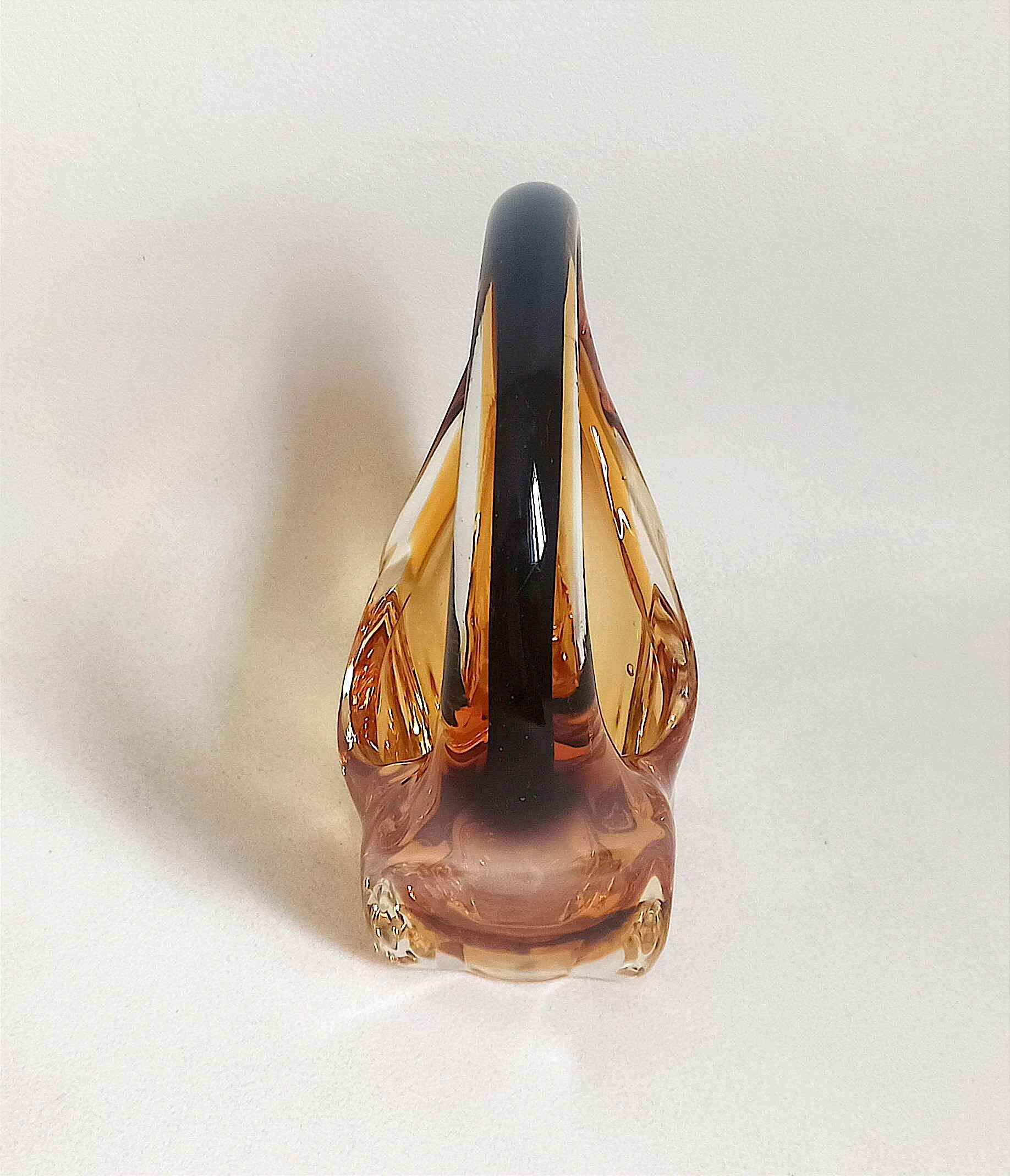 Vase or basket shape Murano Height 21.2 cm