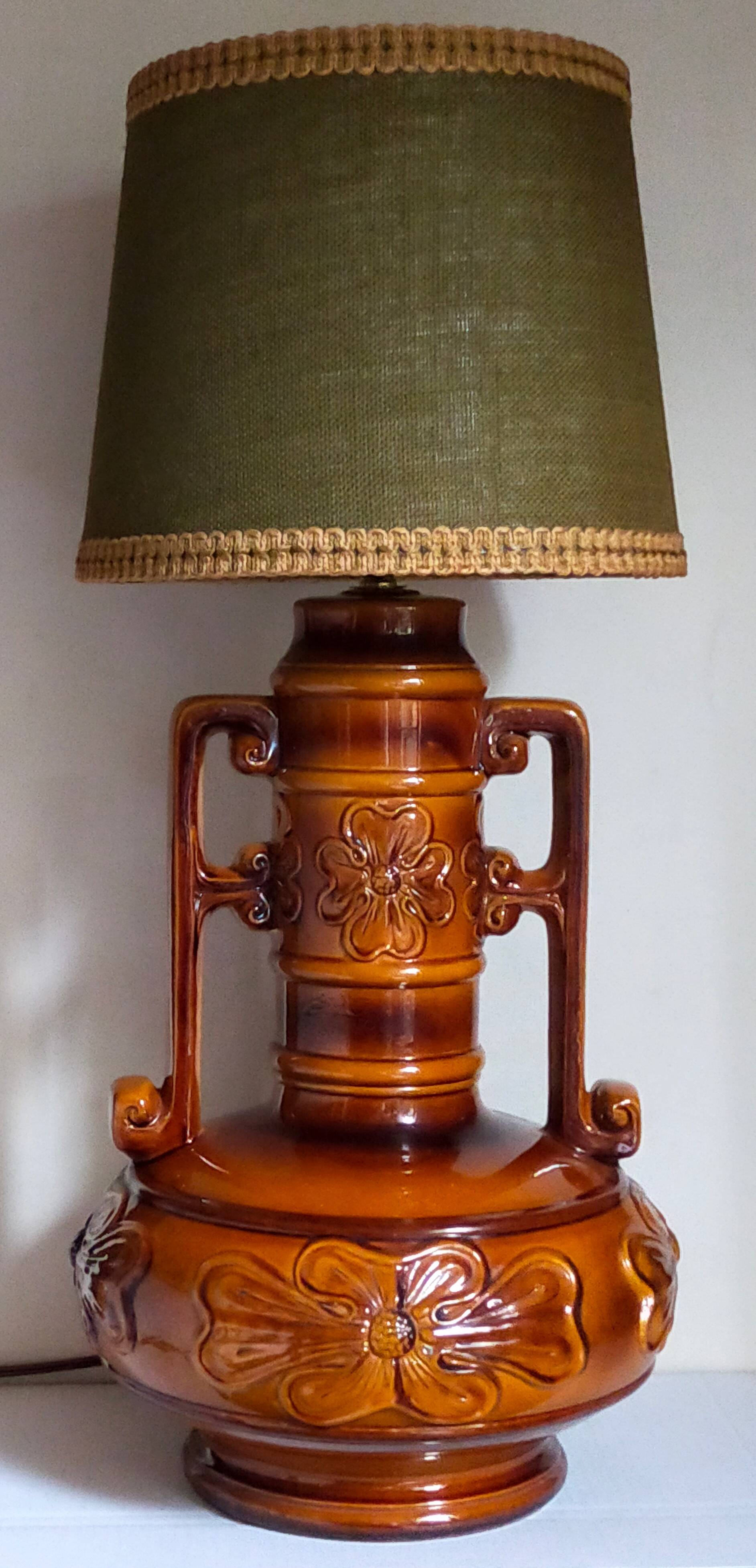 West germany ceramic floor lamp 70s