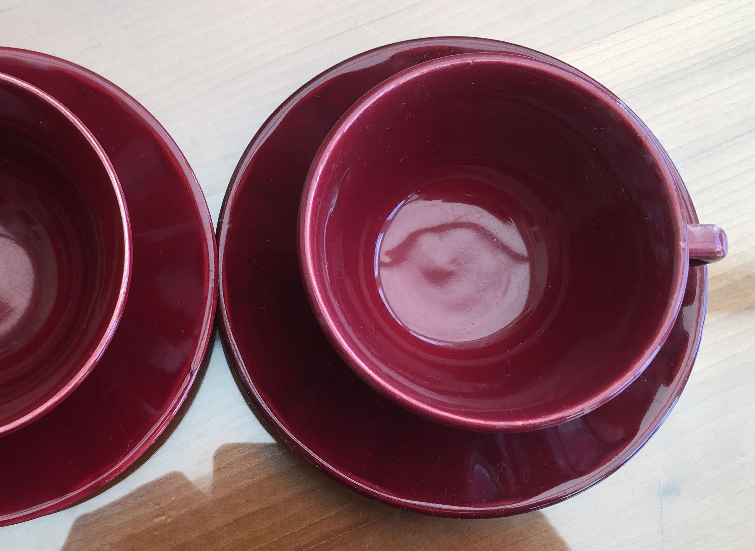 Set 12 coffee cups and vintage coffee maker