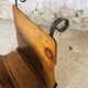 Vintage wooden and wrought iron magazine rack circa 1950s