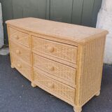 Wicker chest of drawers