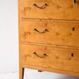 Vintage Scandinavian Birch Burl Chest of Drawers