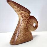 Brown Glazed Ceramic Tulip Vase by Giovanni Bertoncello for Schiavon