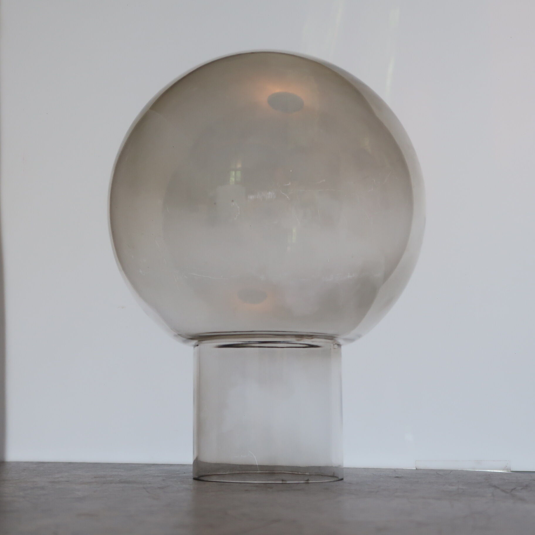 Minimalist wall lamp by Limburg in blown glass, 1970