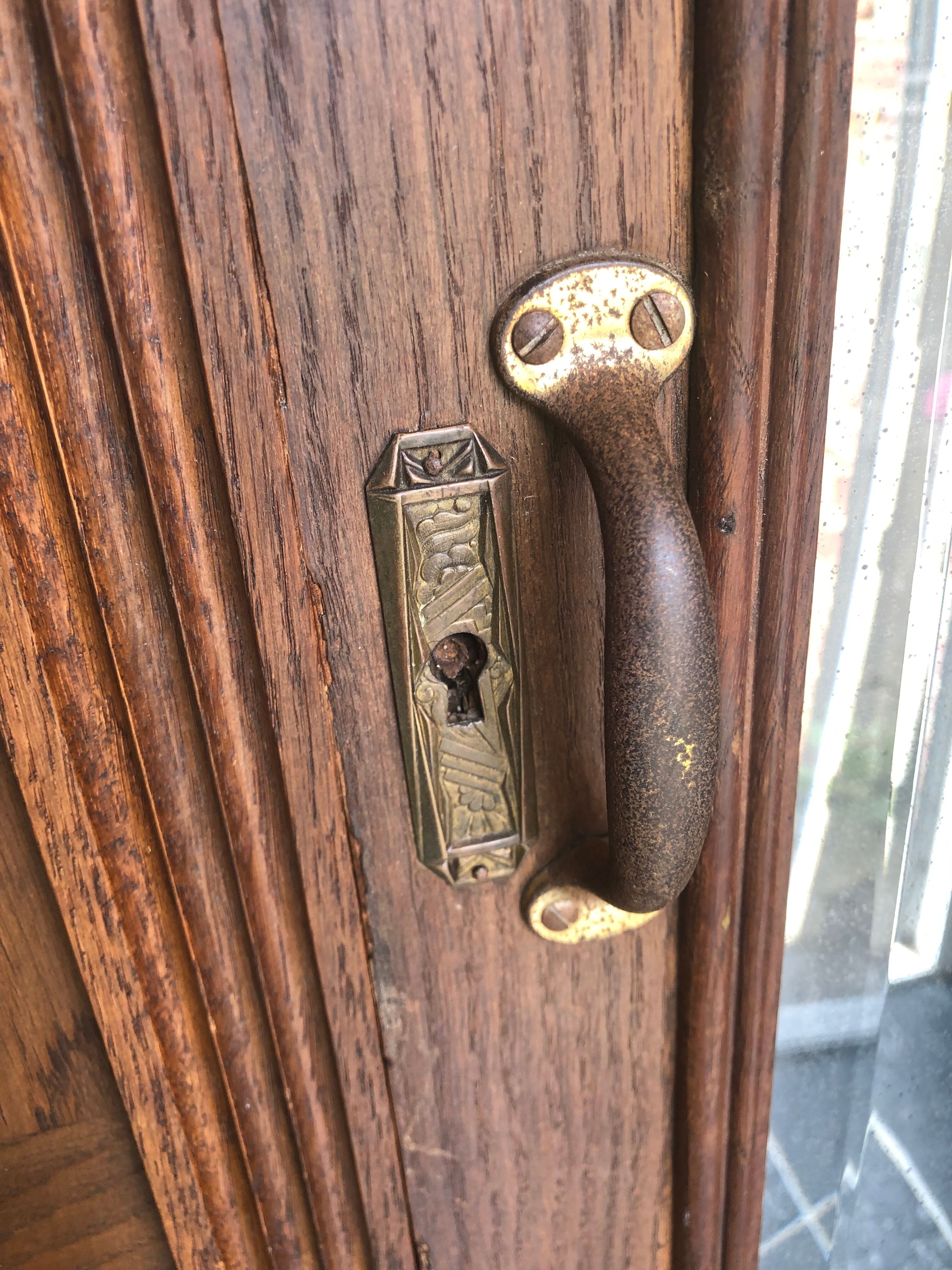 Antique wardrobe with mirror