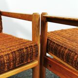 Set de 2 fauteuils en chêne années 1970