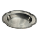 Oval metal silver-plated catchall with hallmarks from the early 20th century.