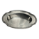 Oval metal silver-plated catchall with hallmarks from the early 20th century.