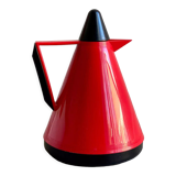 Vintage red post modern thermos by BMF, Memphis design