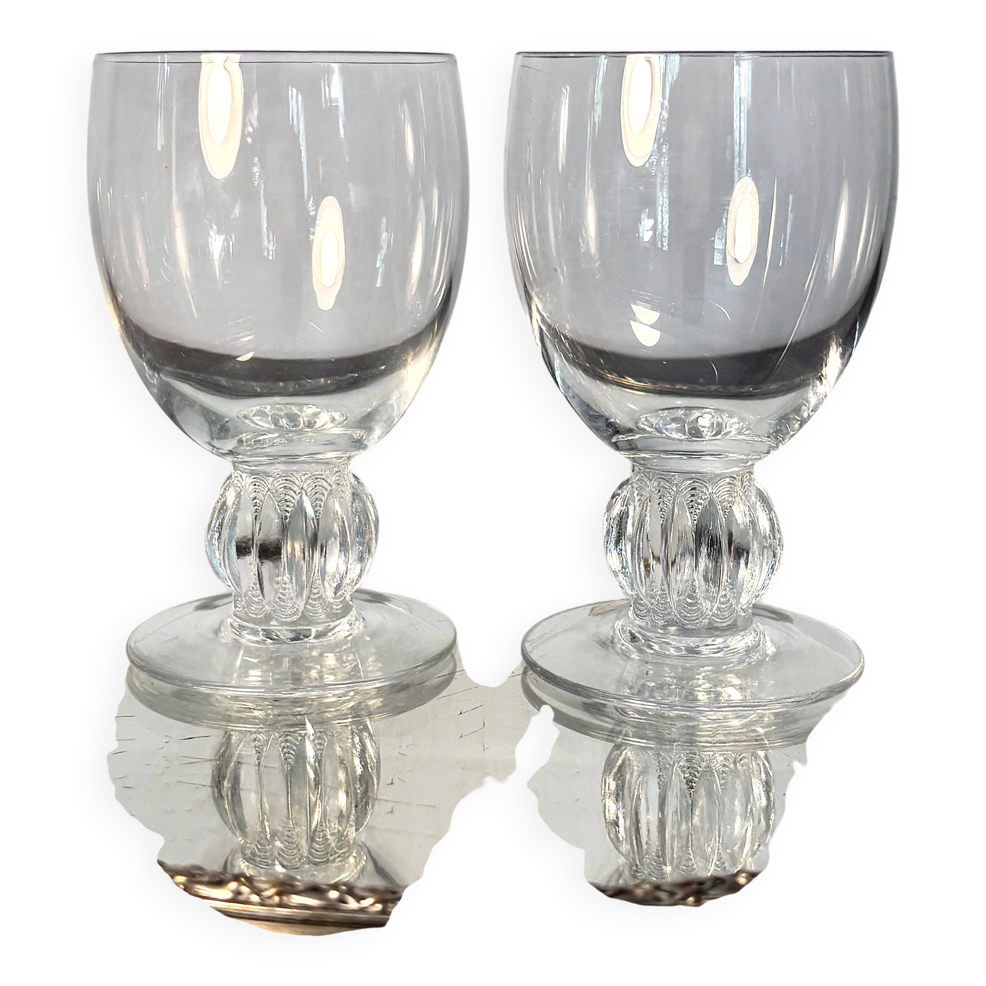 2 verres m.Alger R.Lalique avant 1945