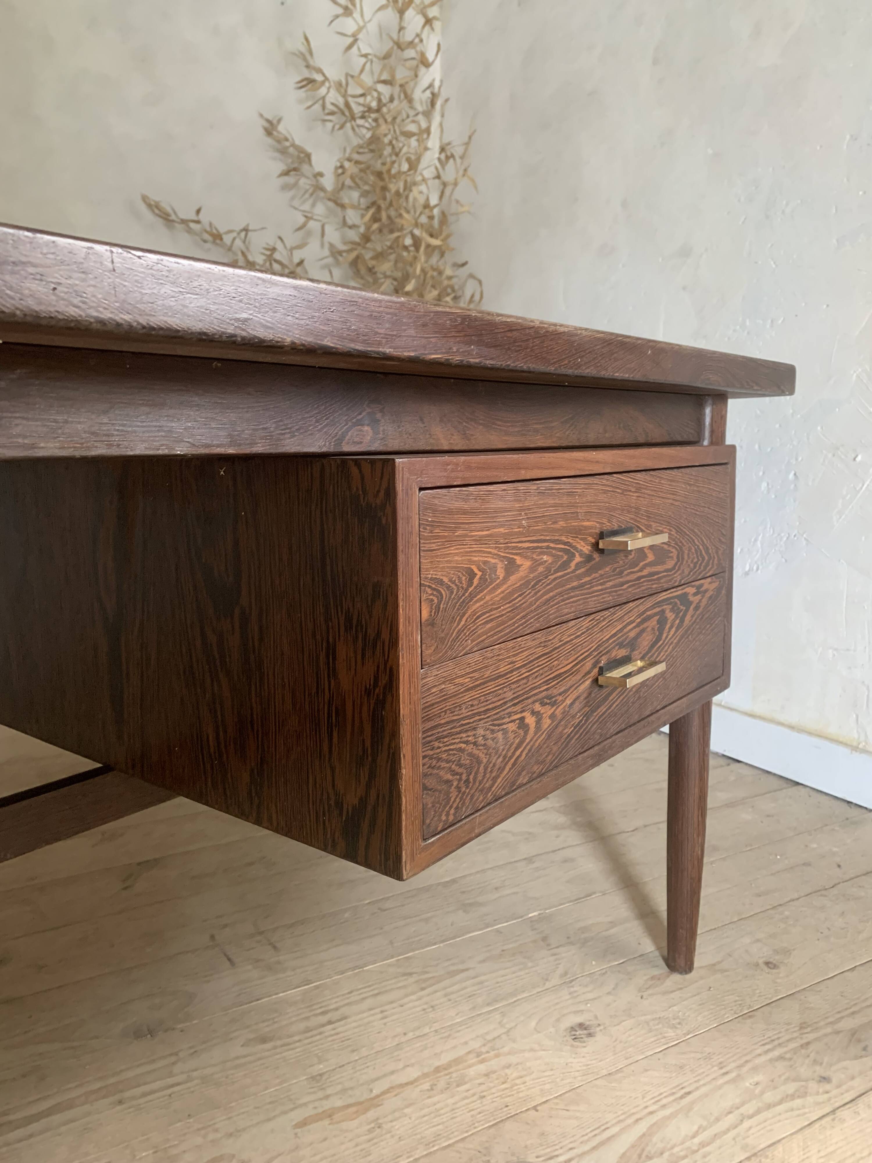 Bureau ministre en wengé vintage