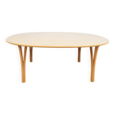 Table vintage de Bruno Mathsson pour Fritz Hansen, années 1980.