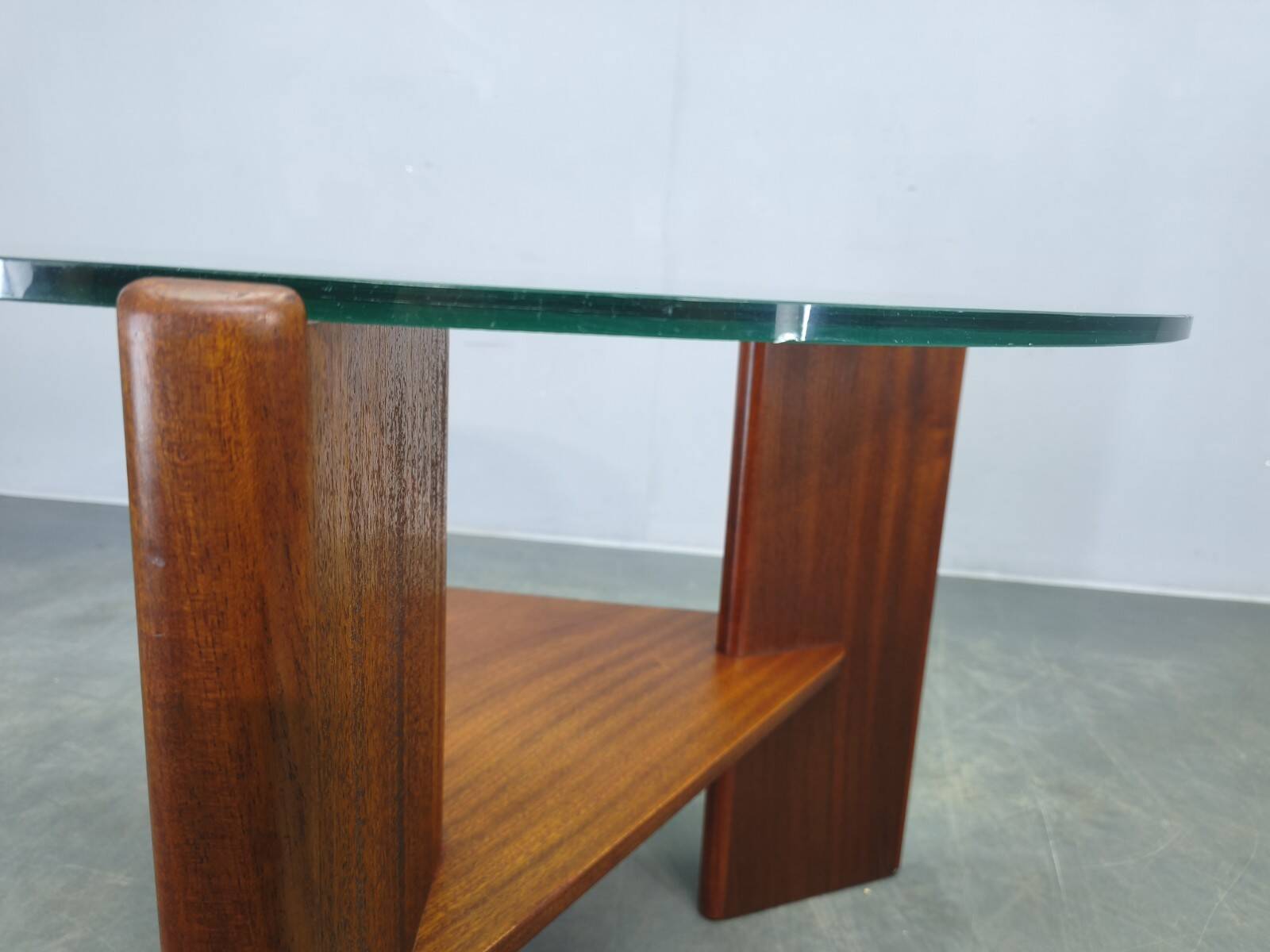 Danish Mid Century Teak Round Coffee Table, 1960s