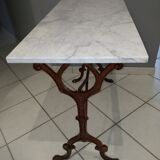 Marble bistro table Carrara 1910 Meallet Paris