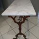 Marble bistro table Carrara 1910 Meallet Paris