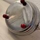Art Deco fruit bowl in silver-plated metal and glass