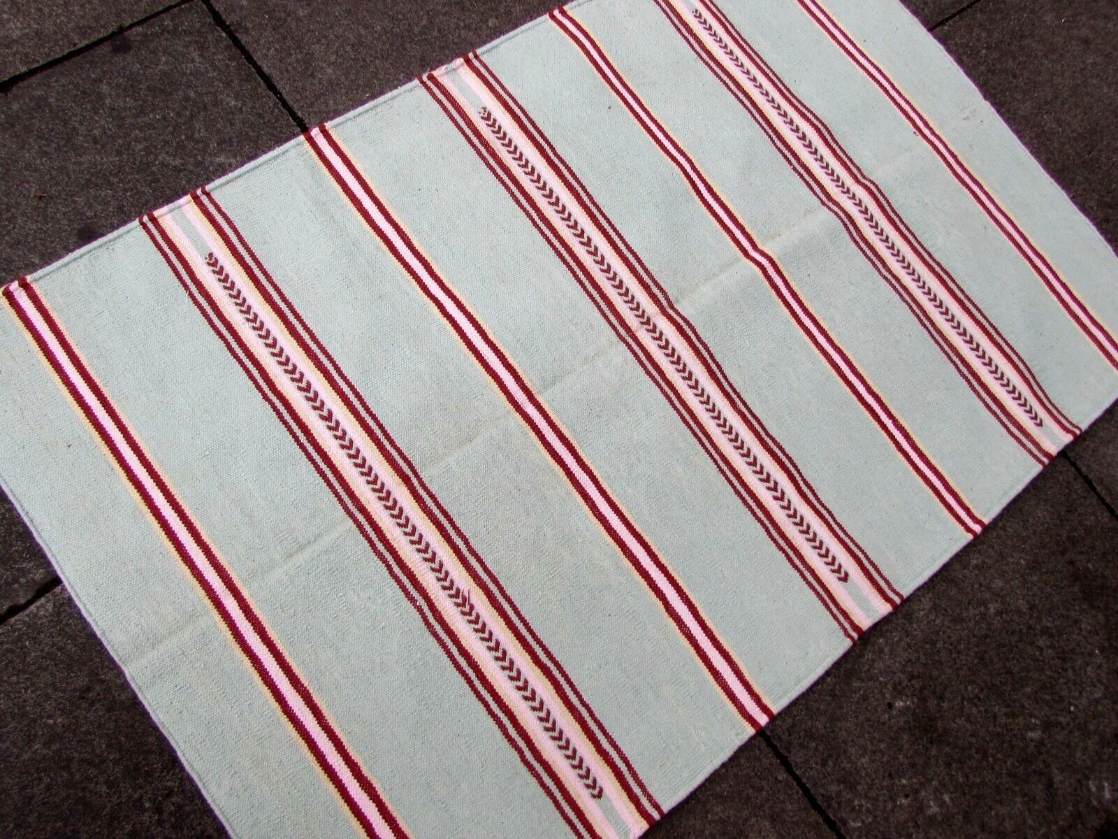 Dhurri Indian carpet handmade 95x145cm 1970