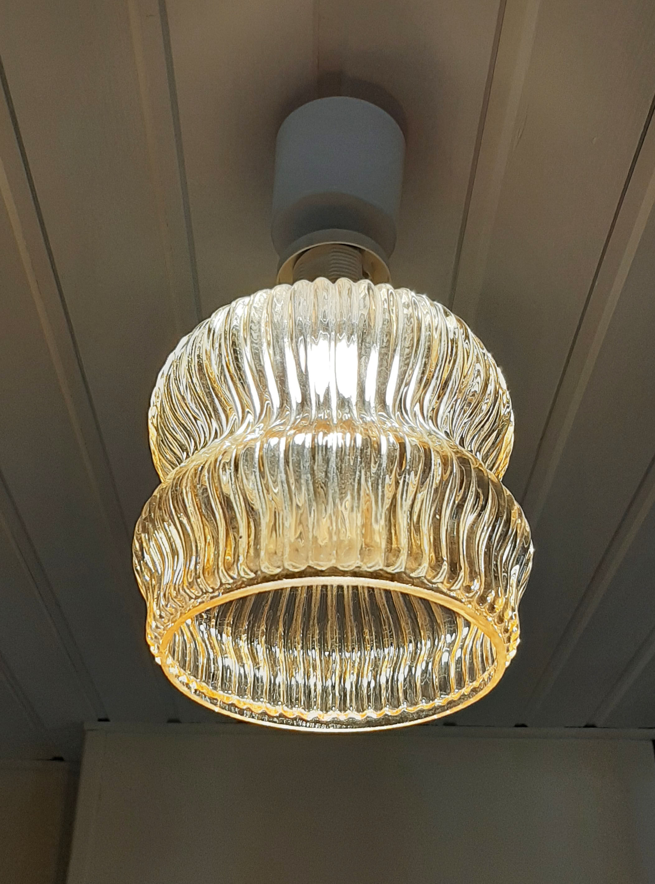Hanging glass lampshade 1970