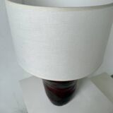 Red ceramic table lamp from the 70s