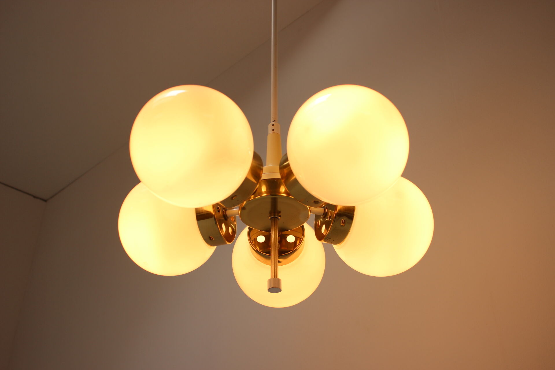 Space Age Chandelier Sputnik by Elektroinstala Decin, 1970s