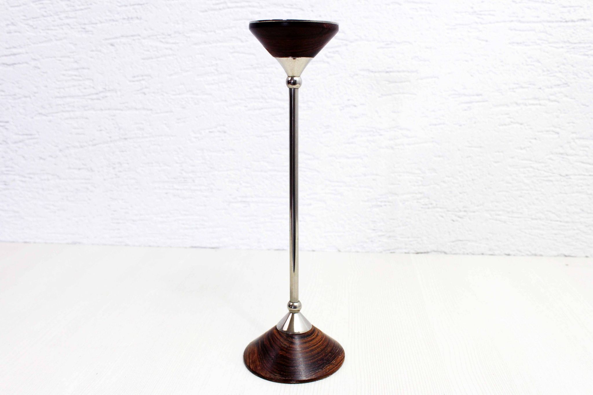 Bougeoir scandinave forme diabolo 1970
