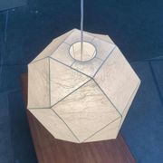 German cocoon pendant lamp from the mid-century by Goldkant Leuchten, Wuppertal.