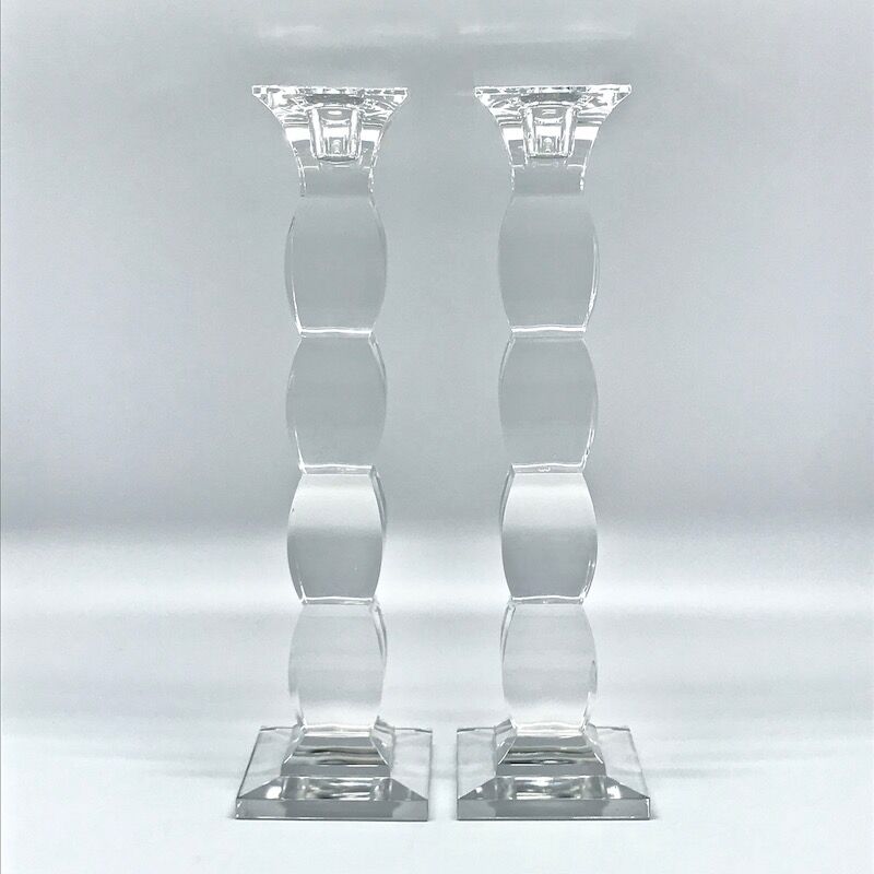 Pair of crystal candlesticks