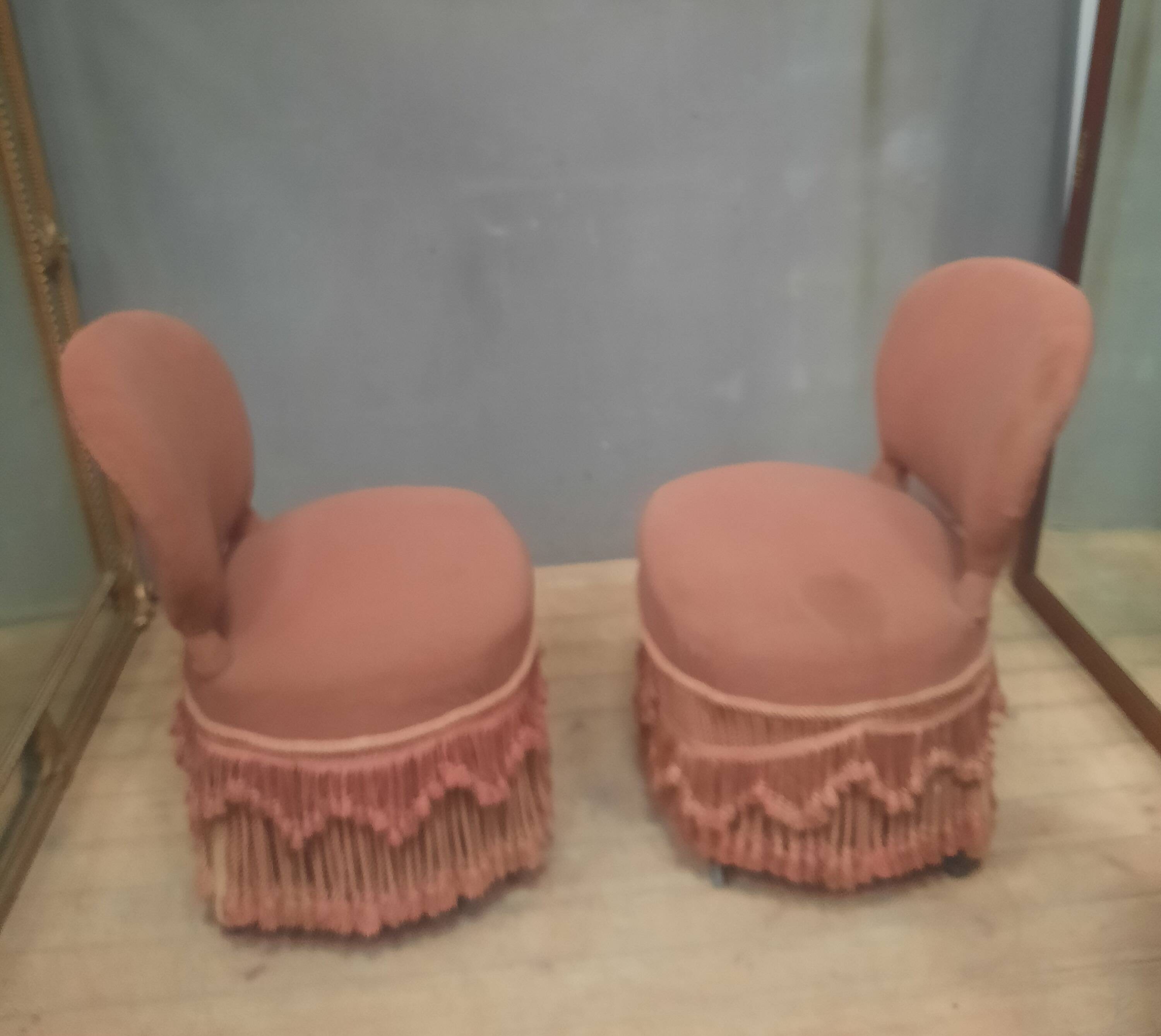 Paire de chaises "crapaud:" Napoléon III