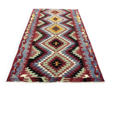 Tapis Kilim en laine géométrique Oushak